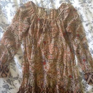 Fall paisley tunic dress